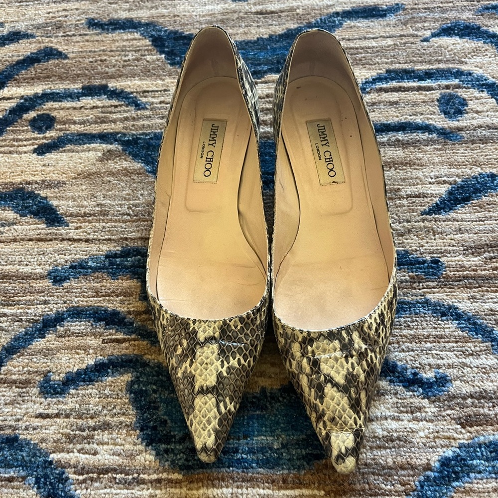 Jimmy Choo Snakeskin Patterned Women's Shoes 39.5